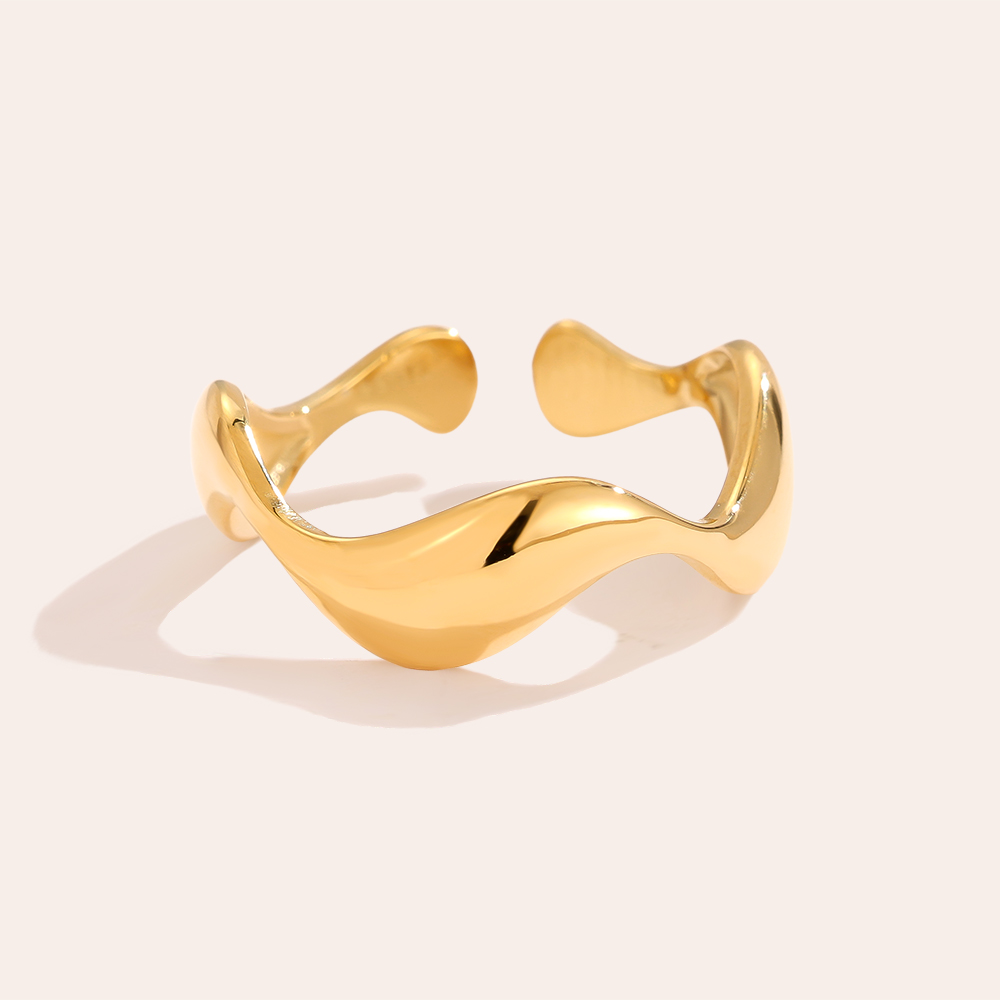 Many Waves Edelstahl Ring         