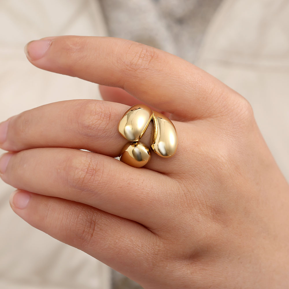 Three Drops Edelstahl Ring
