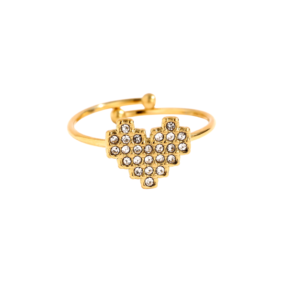 Glory Heart Diamond Edelstahl Ring