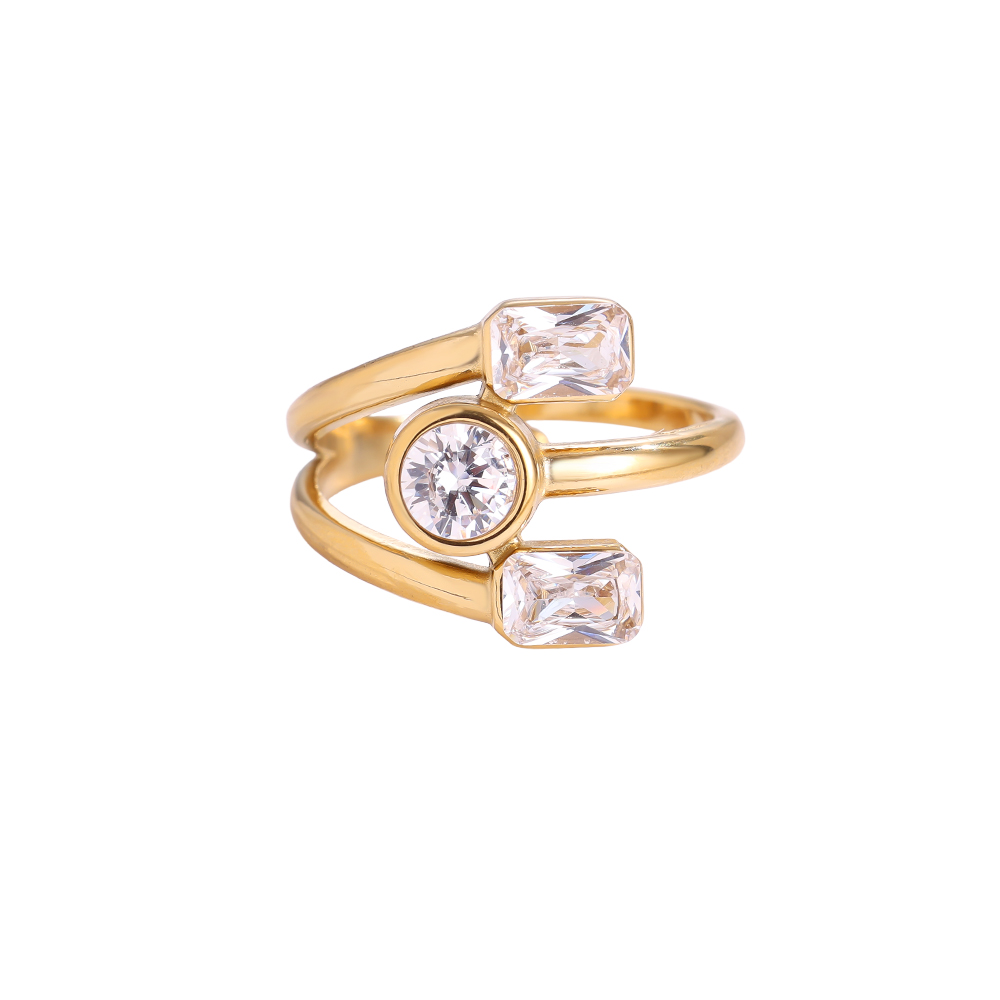 Some Diamonds Edelstahl Ring   