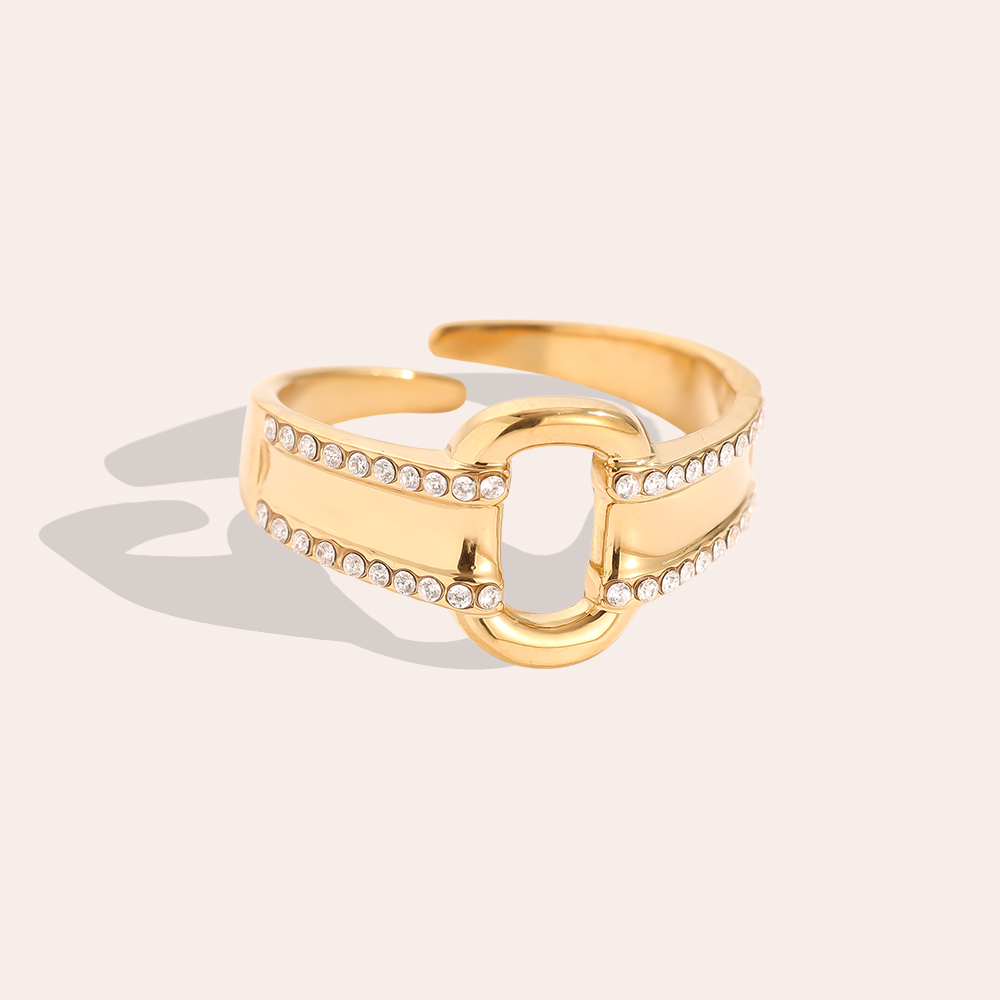 O In Diamond Edelstahl Ring     