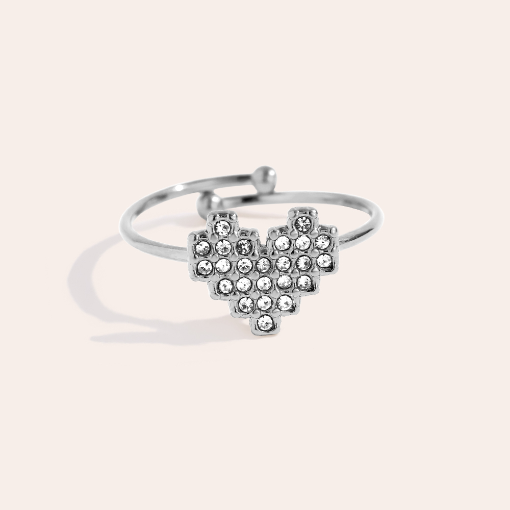 Glory Heart Diamond Edelstahl Ring