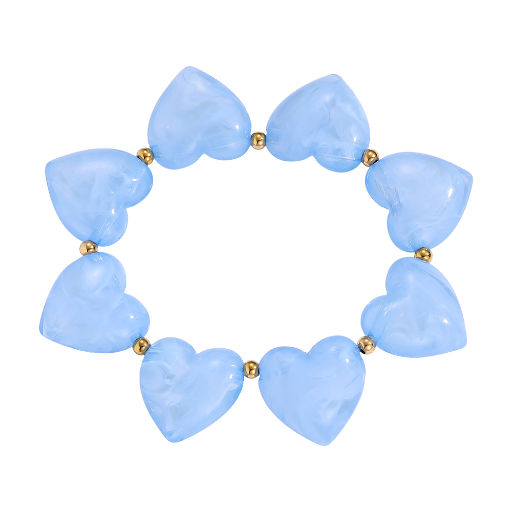 20cm Acrylic Hearts Edelstahl Armkette    