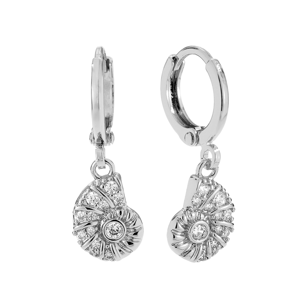 25mm Cute Conch Diamond Vergoldete Ohrringe