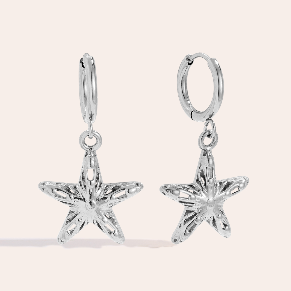 30mm Cool Star Edelstahl Ohrringe     