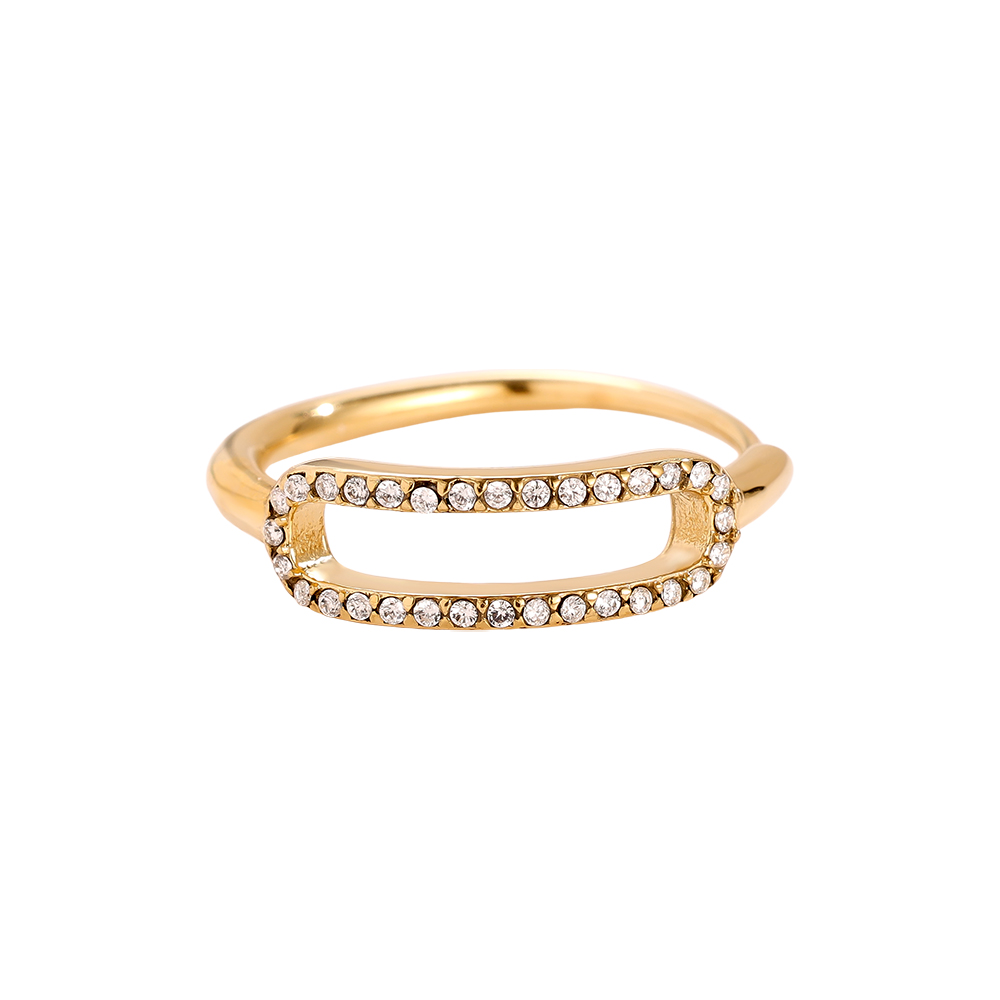 Like Mouth Diamond Edelstahl Ring 