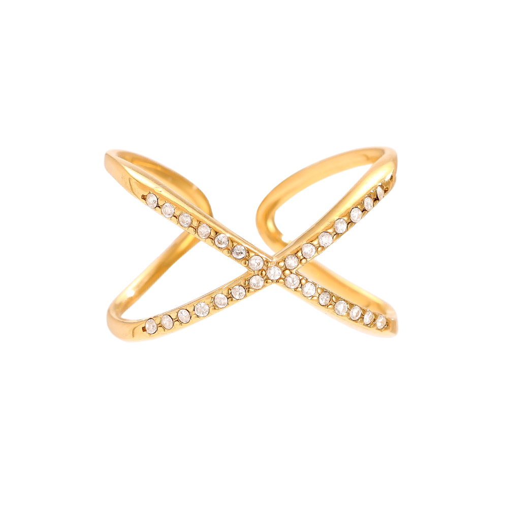 Great Diamond X Edelstahl Ring        