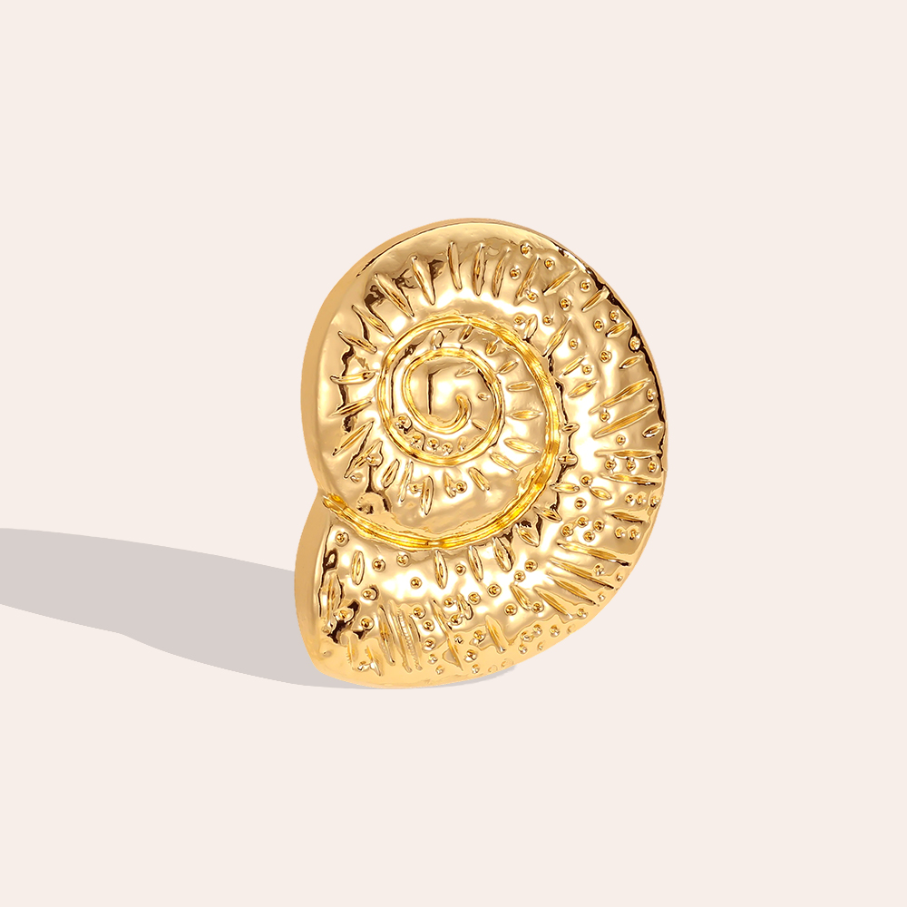 27mm Nautilus Zierknopf Brosche