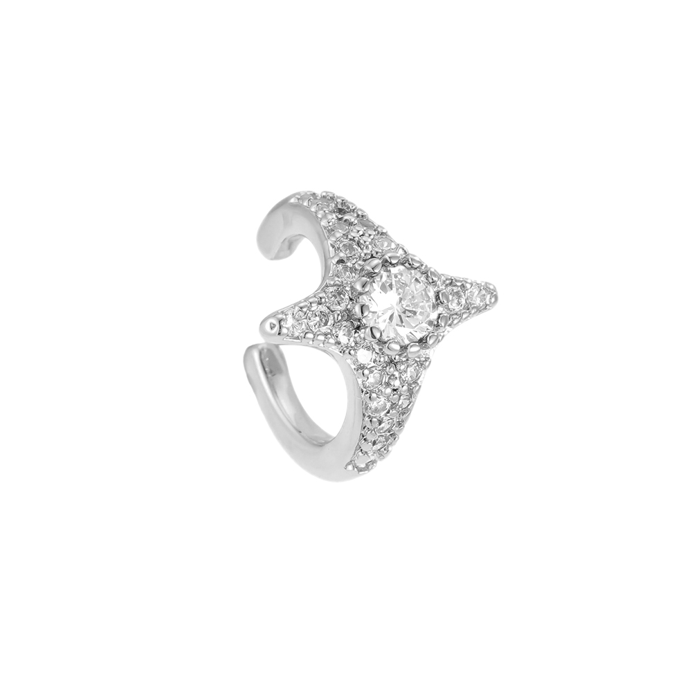 15mm Stern Zirkonia Vergoldete Ear-cuffs 