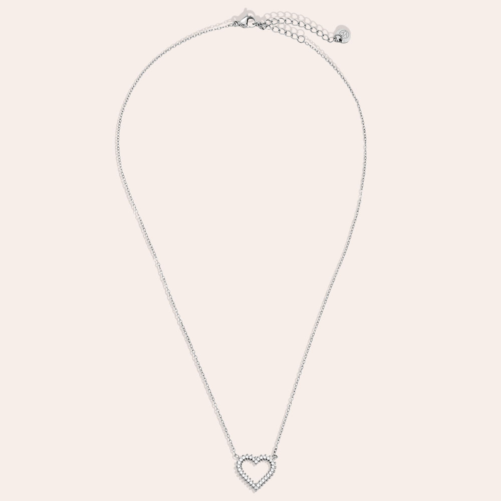 41cm Diamond Nice Heart Edelstahl Halskette    