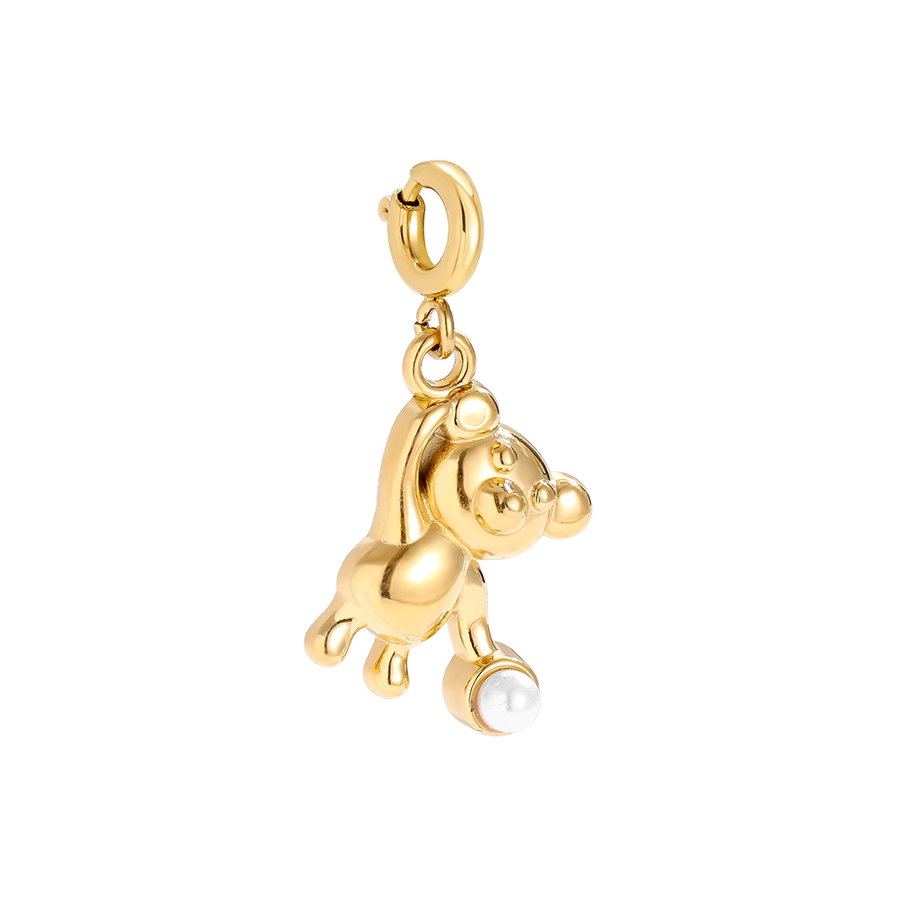 15mm Spring Clasp Hello Bear Edelstahl Pendant   