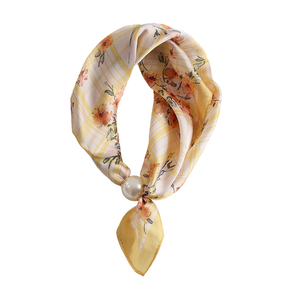 43cm Aquarell Blumenmuster Perlen Schal