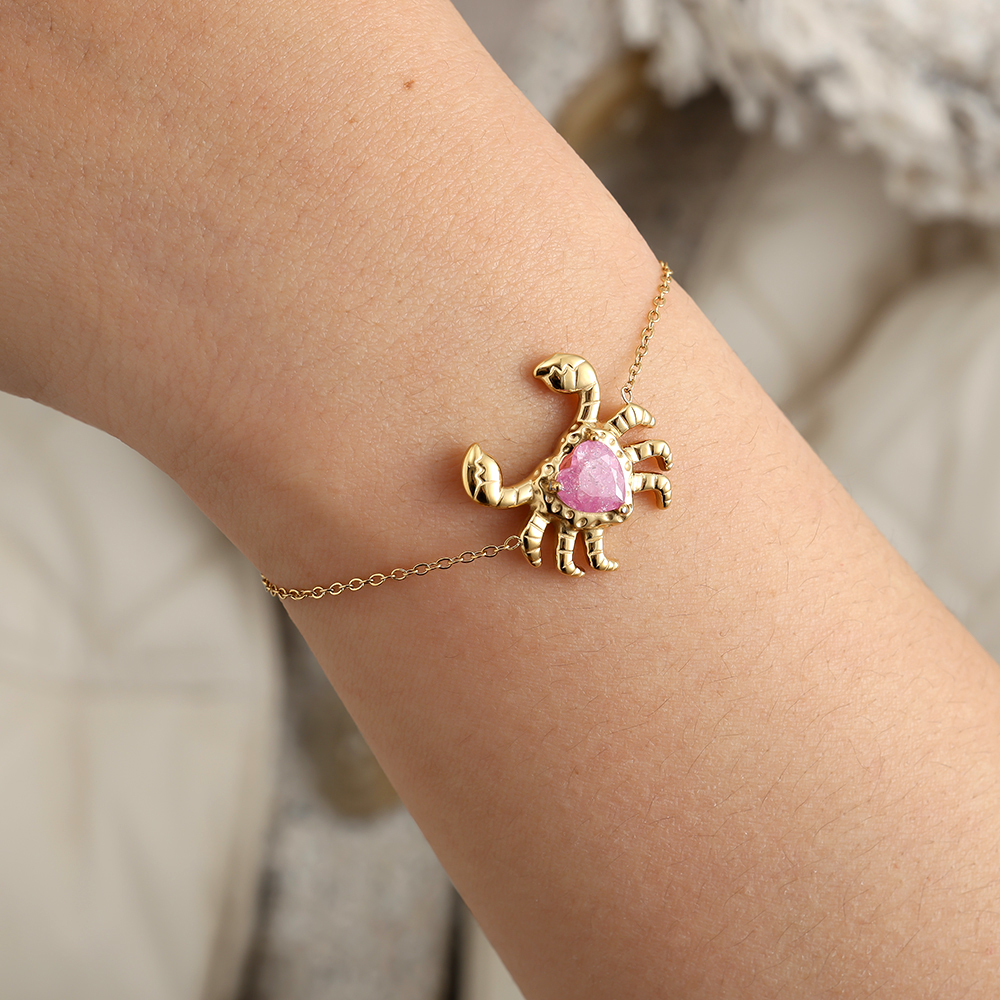 16cm Crab And Diamond Edelstahl Armkette 
