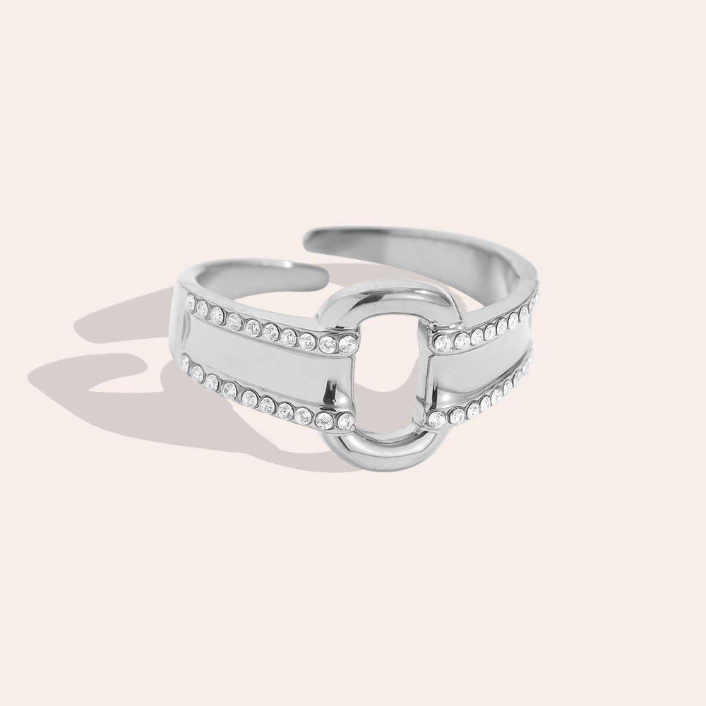 O In Diamond Edelstahl Ring     