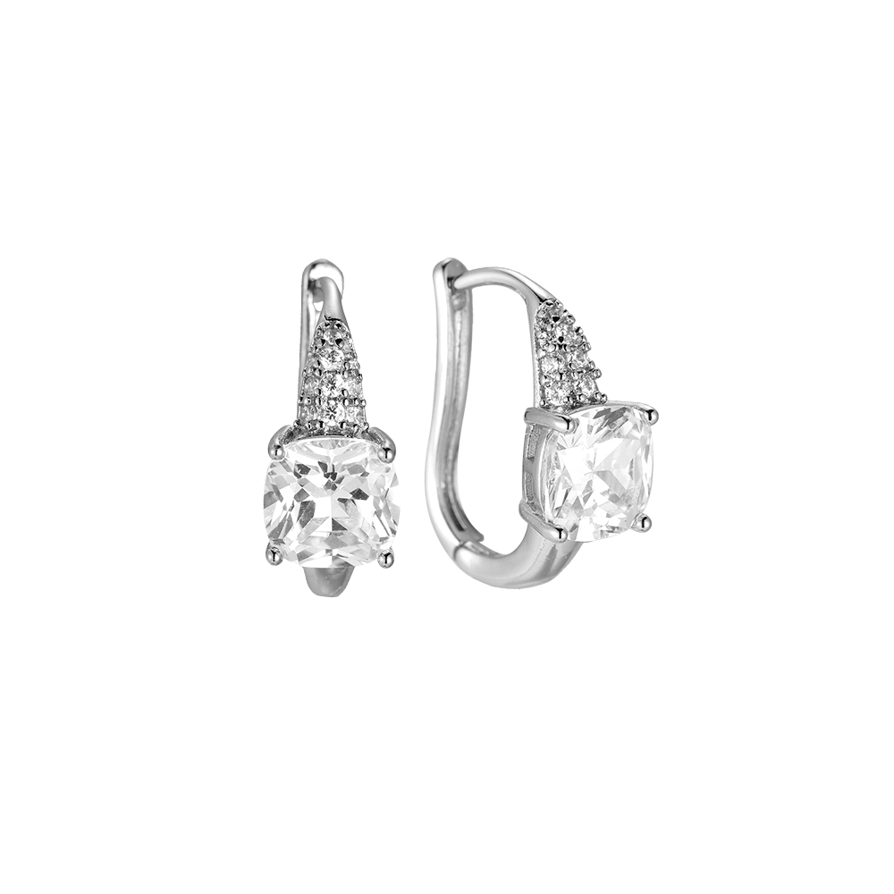 Pixelated Teardrop Diamond Vergoldete Creole