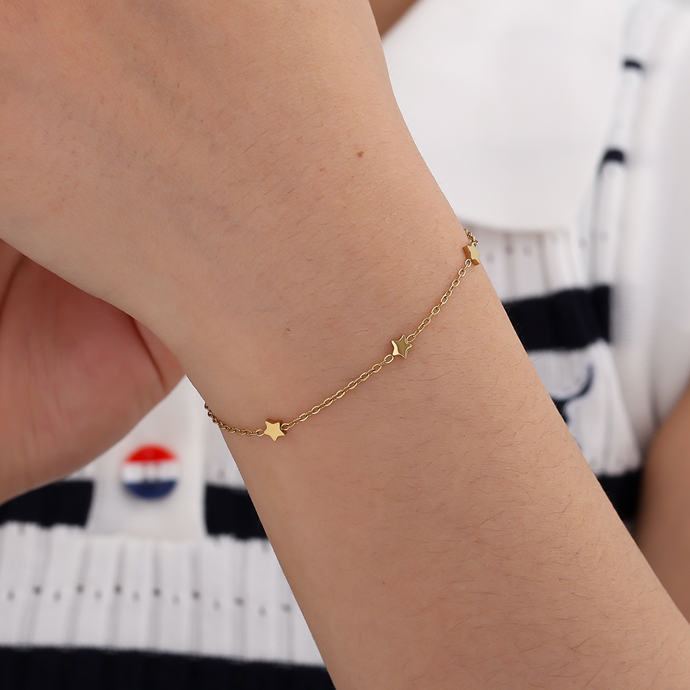 17cm Mini Stars Chain Edelstahl Armkette    