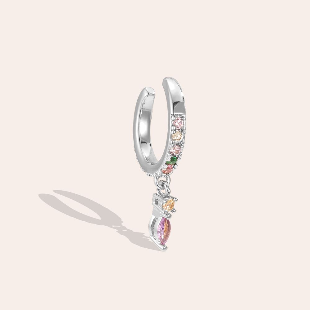 Vergoldete Ear-cuffs 15mm Zirkonia  Kleine Ring  