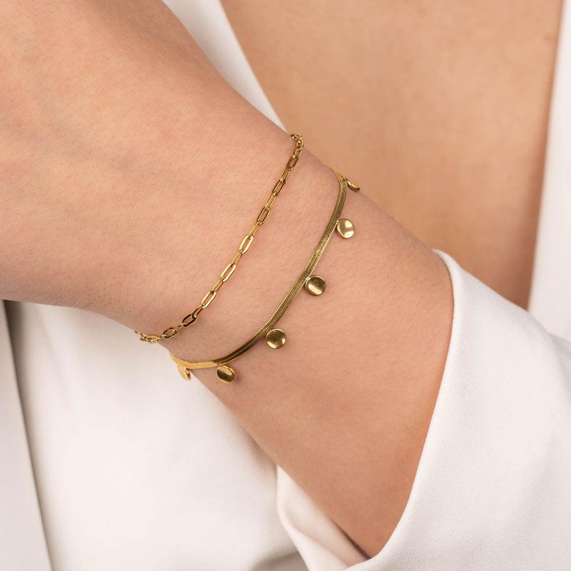 Elongated Link Edelstahl Armband