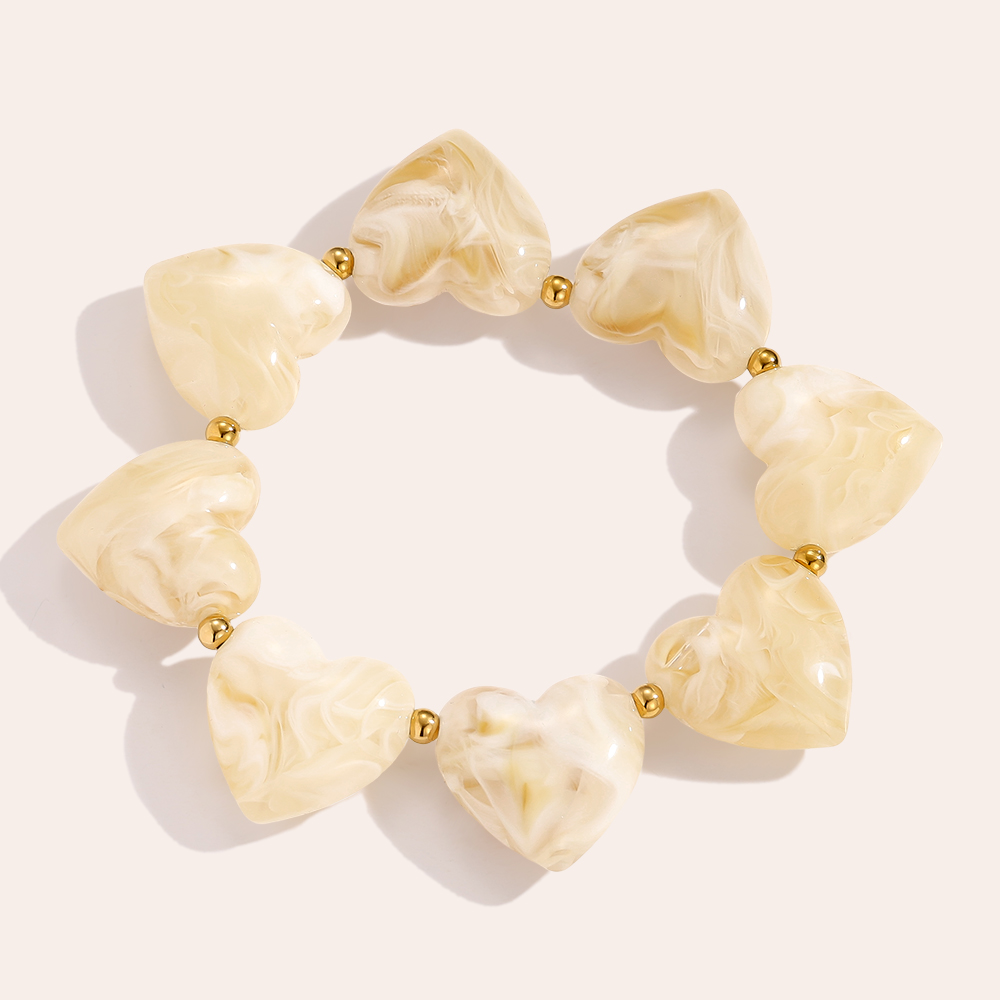 20cm Acrylic Hearts Edelstahl Armkette    