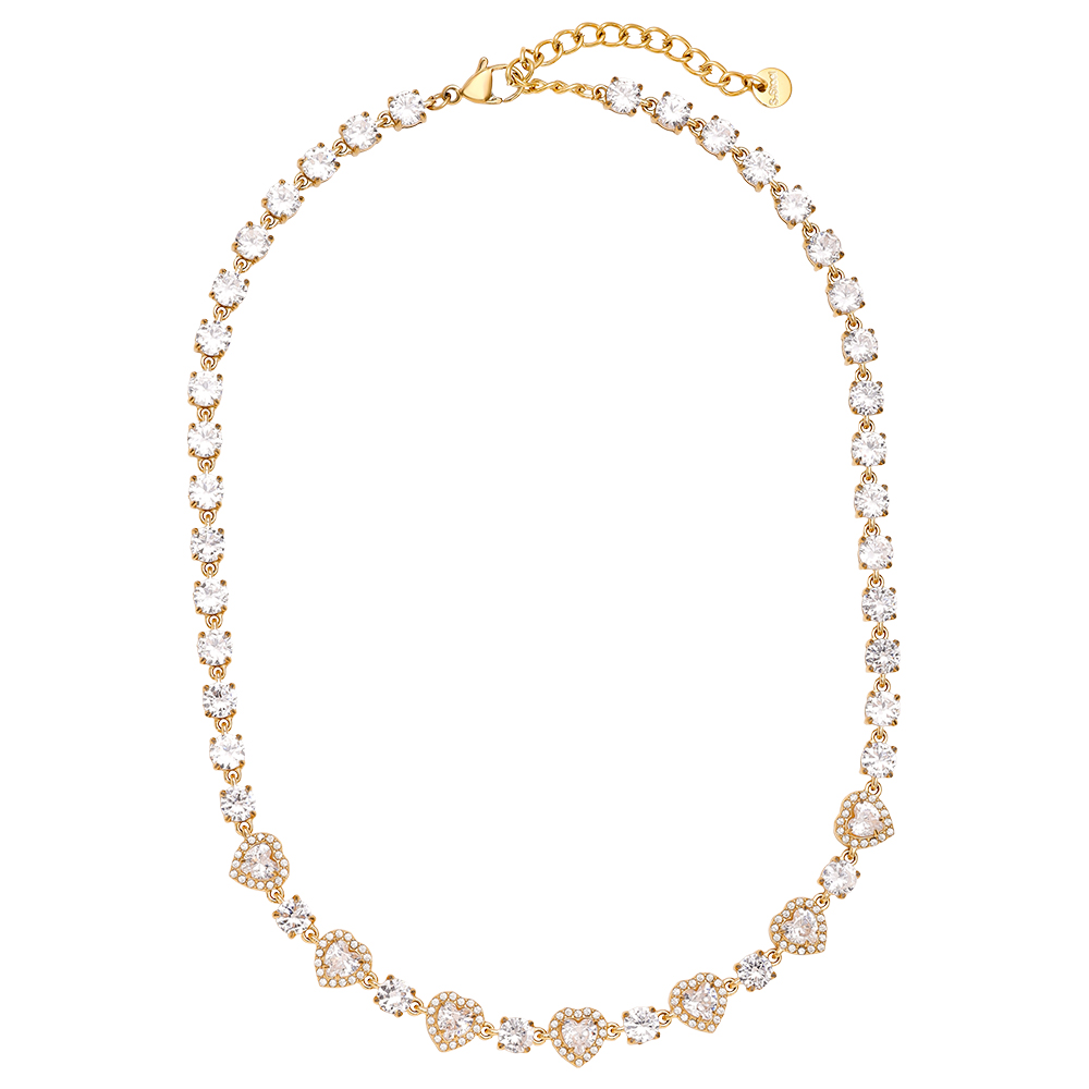 Edelstahl Halskette 38cm Perfect Sparkling Diamond