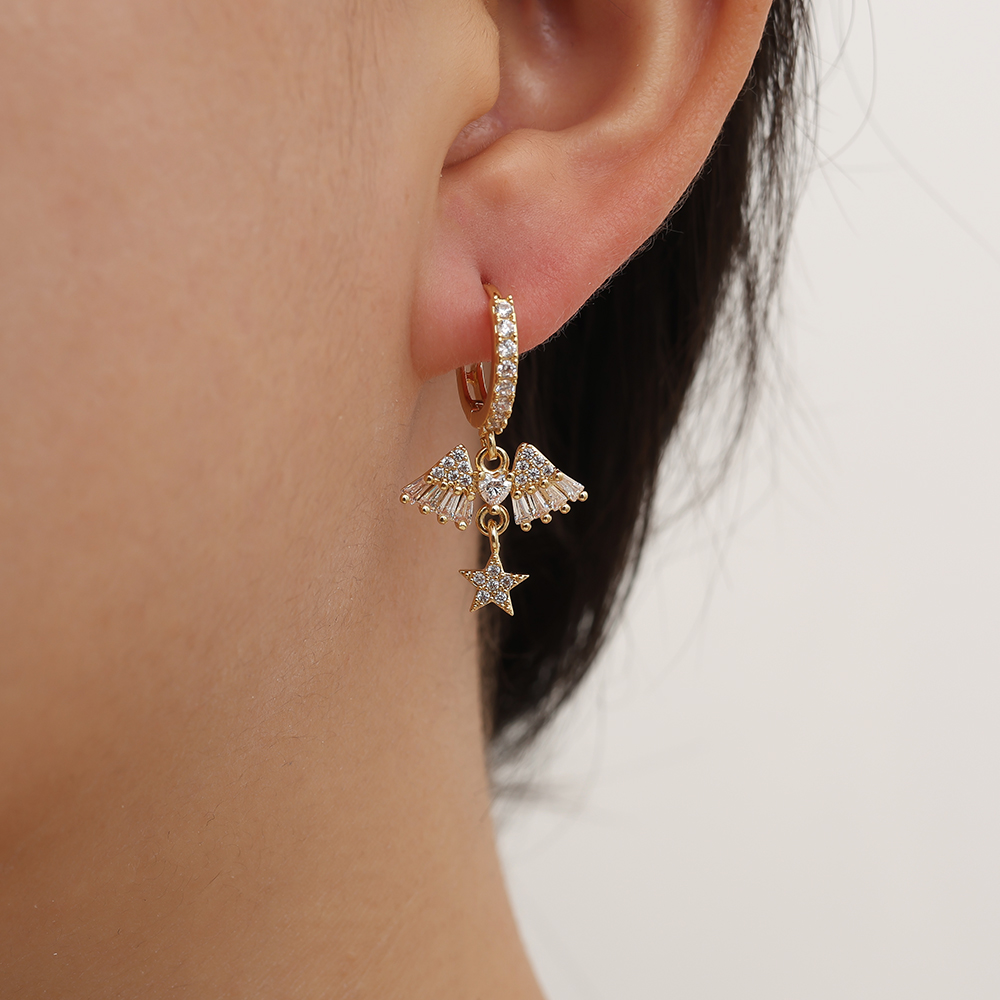 2.9cm Pretty Diamond Vergoldete Ohrringe   