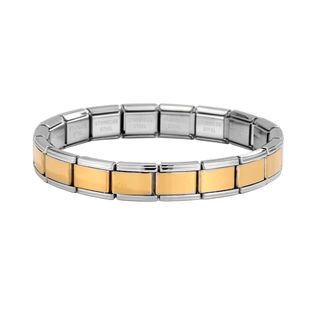 Verstellbarer Modular Charms Edelstahl Armband    