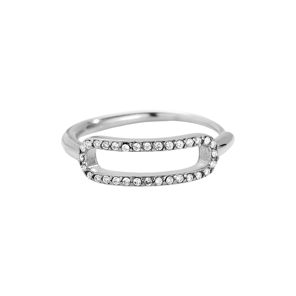 Like Mouth Diamond Edelstahl Ring 