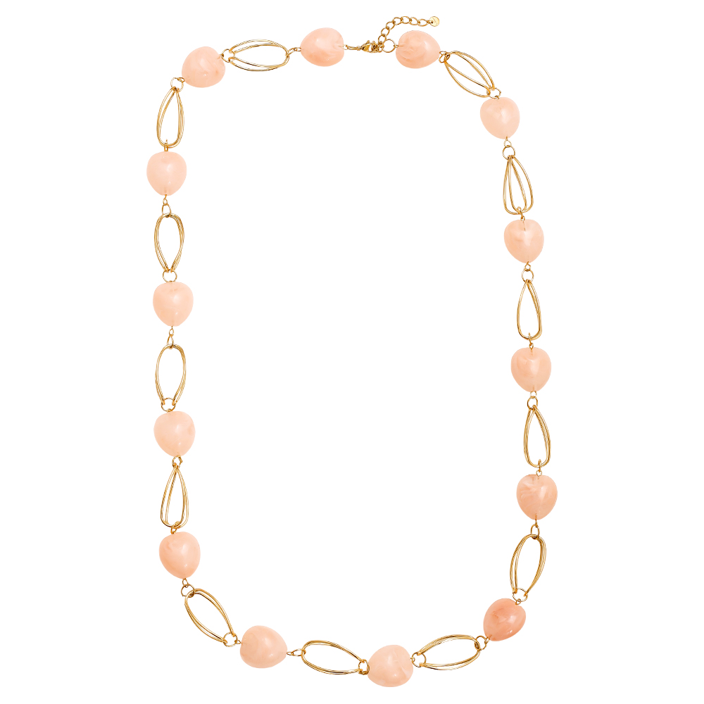 92cm Resin Balls And Cycles Edelstahl Halsketten 