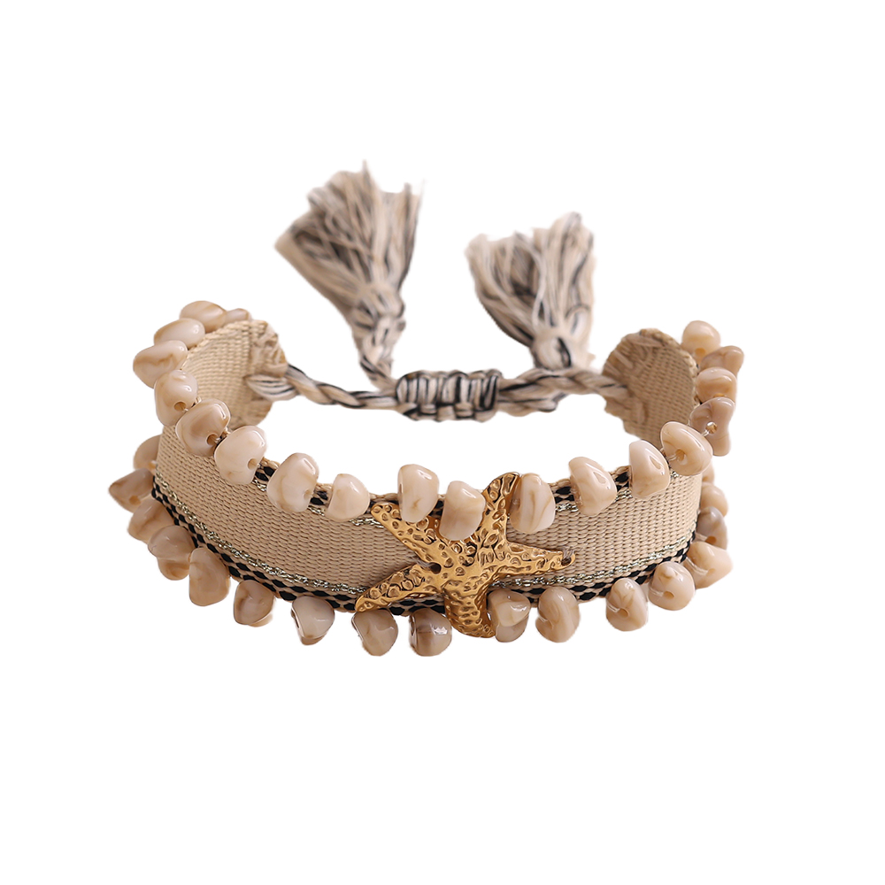 Seestern auf einem Polyesterbeutel Edelstahl Armband   