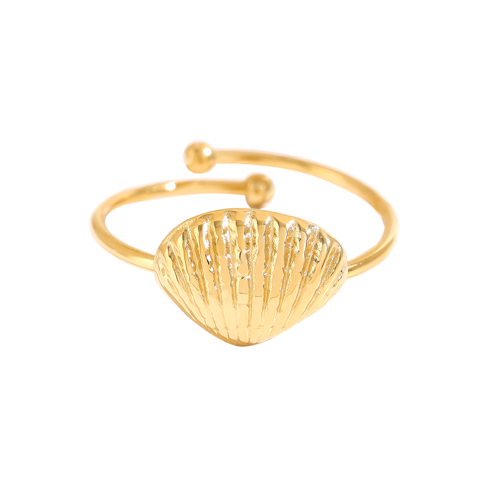 One Shell Edelstahl Ring   