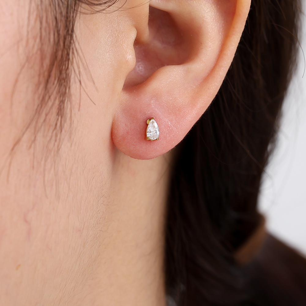 6mm Mini Diamond Drop Edelstahl Piercing     