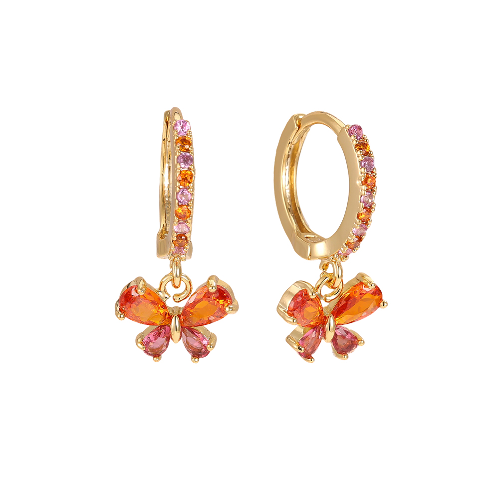 20mm Diamond Butterfly Vergoldete Ohrringe      