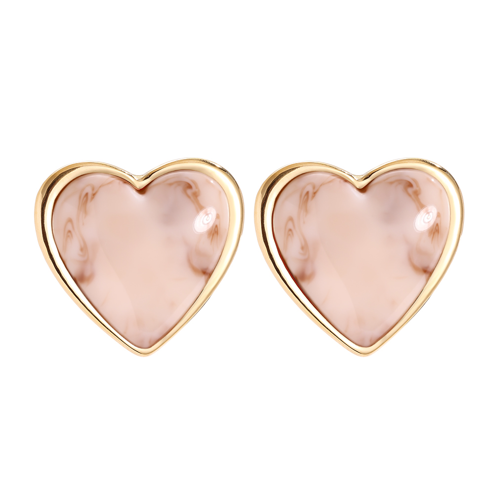 35mm Big Size Heart Edelstahl Ohrringe           