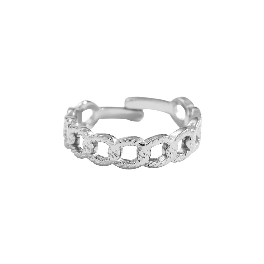 Chained Circles Edelstahl Ring