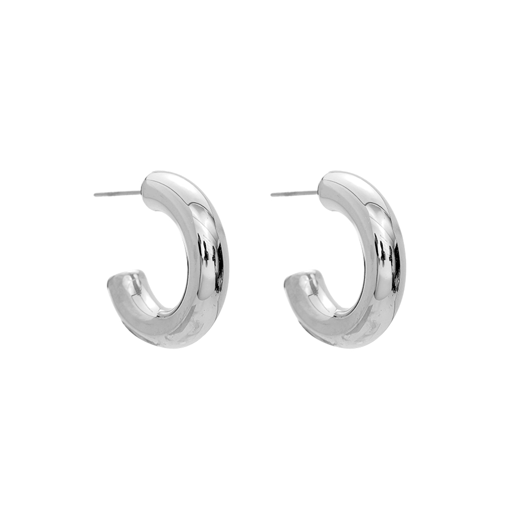 Edelstahl Ohrringe Simple Halfmoon