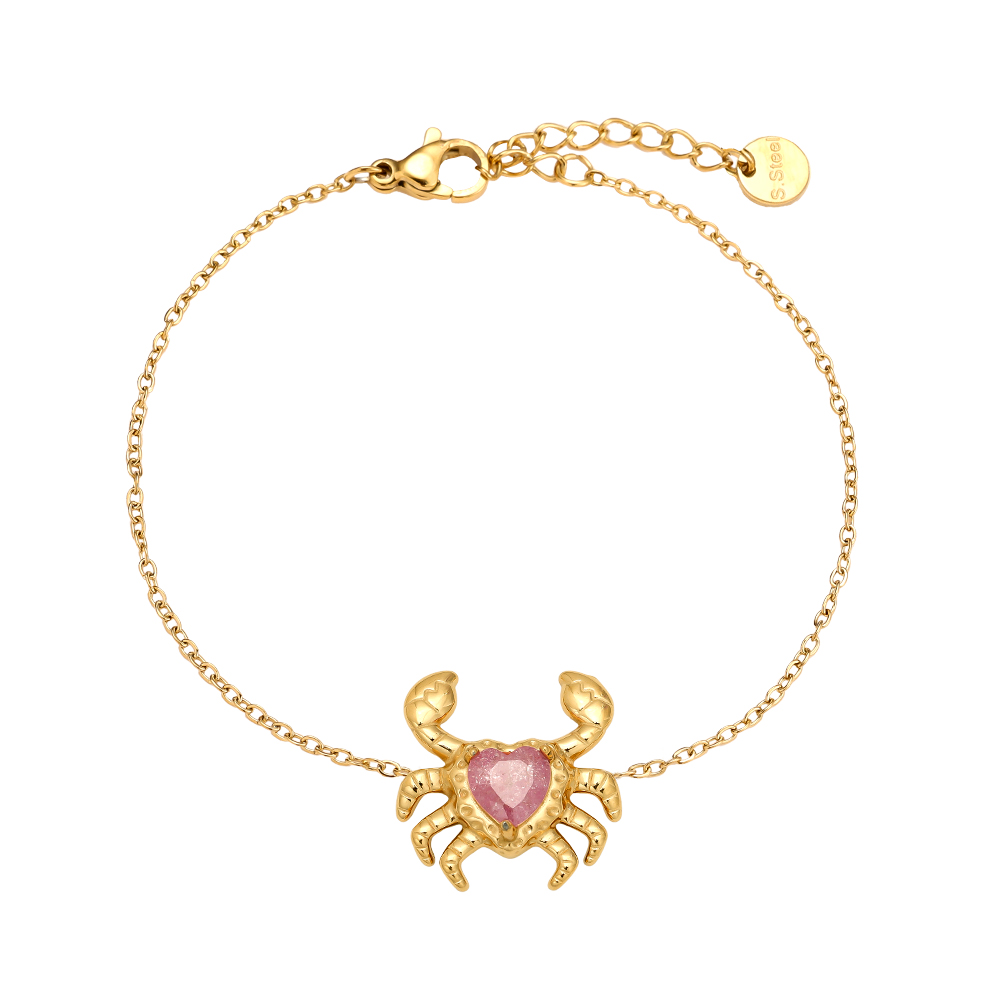 16cm Crab And Diamond Edelstahl Armkette 