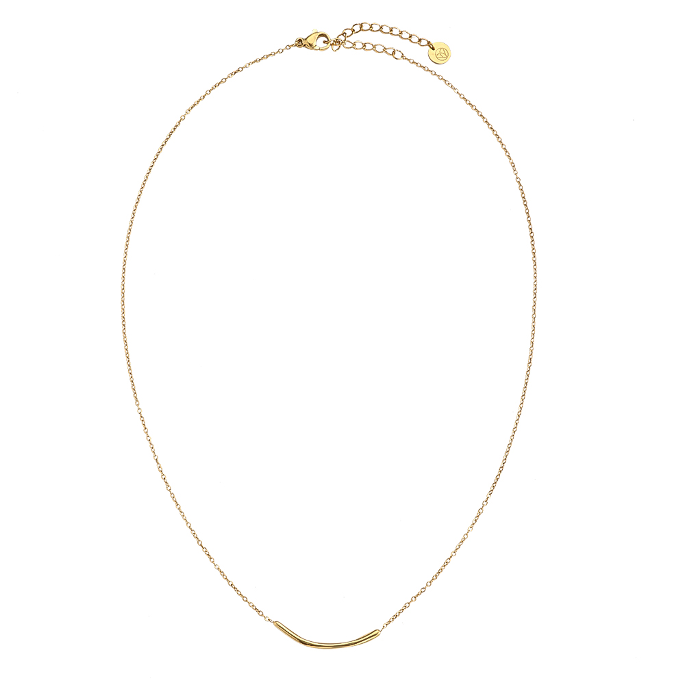 42cm Thin Smile In Thin Chain Edelstahl Halskette      