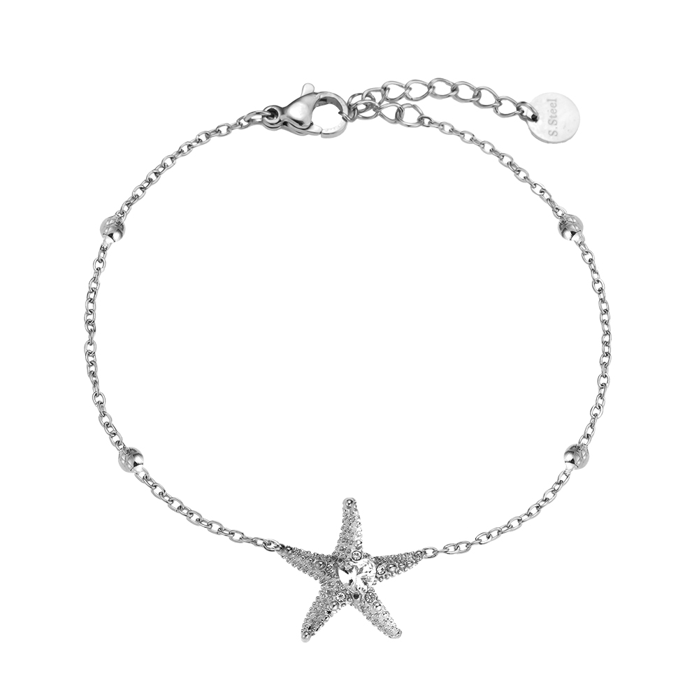 17cm Sea Star Edelstahl Armband