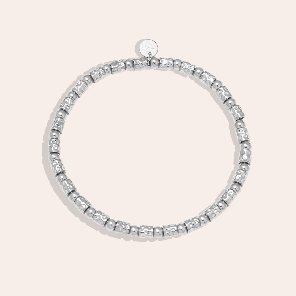 Elastic Tube And Beads Edelstahl Armkette       