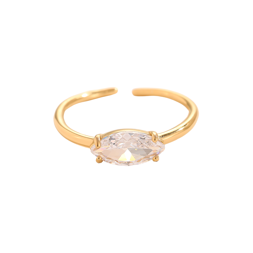 Eye Diamond Edelstahl Ring    