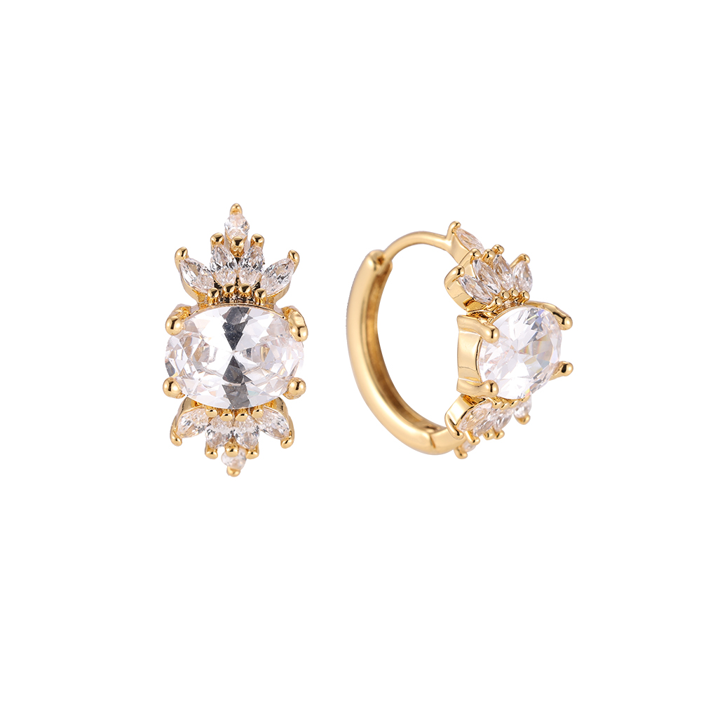 Vergoldete Ohrringe Big Diamond