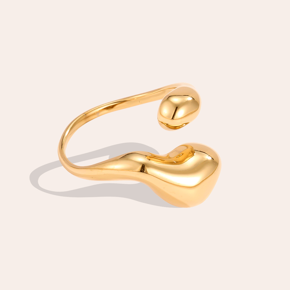 Edelstahl Ring Verstellbarer Knochenform