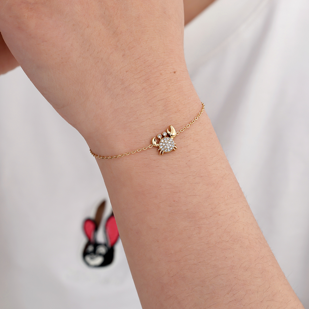 17cm Diamond Crab Edelstahl Armkette    