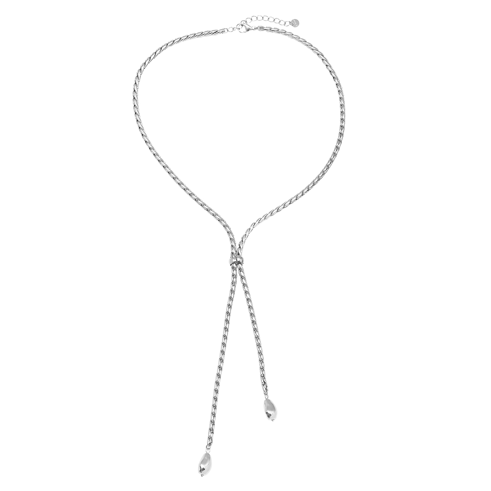 44cm Chain With Drop Edelstahl Halskette      