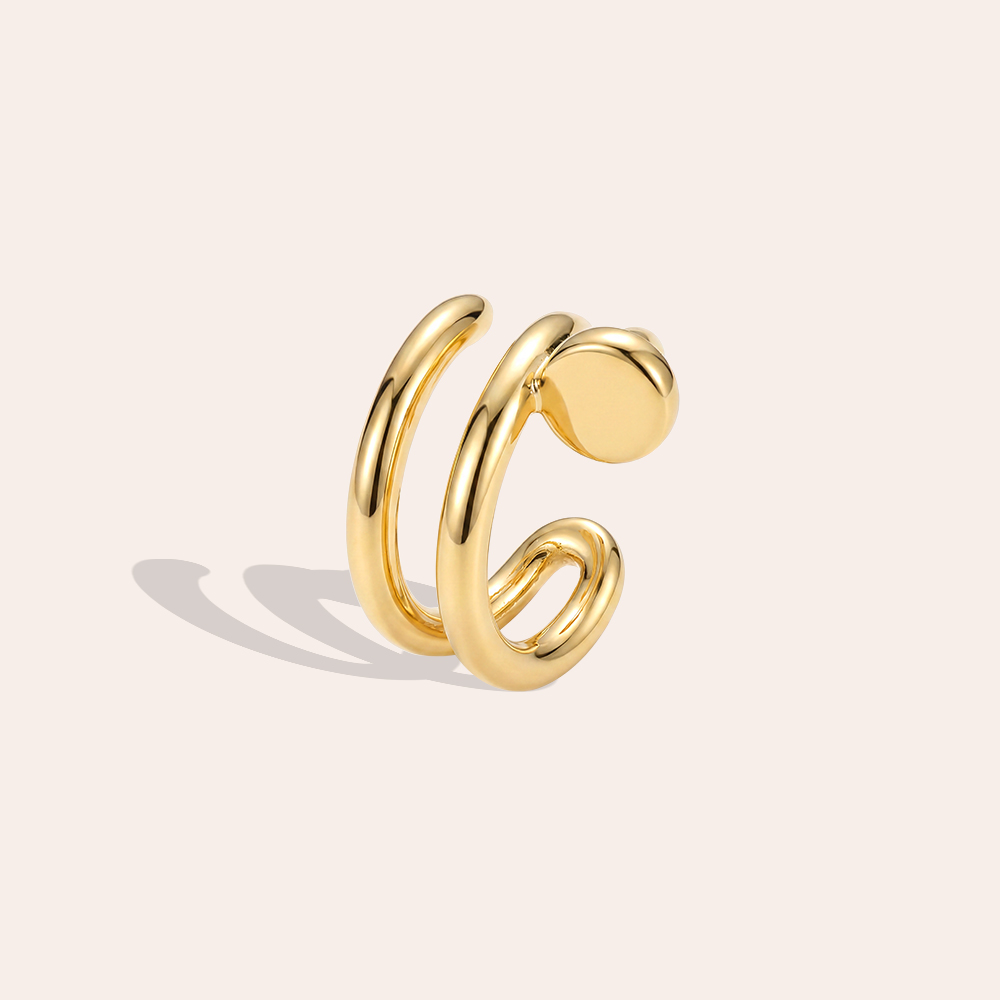 Vergoldete Ear-cuffs 15mm Nagelform
