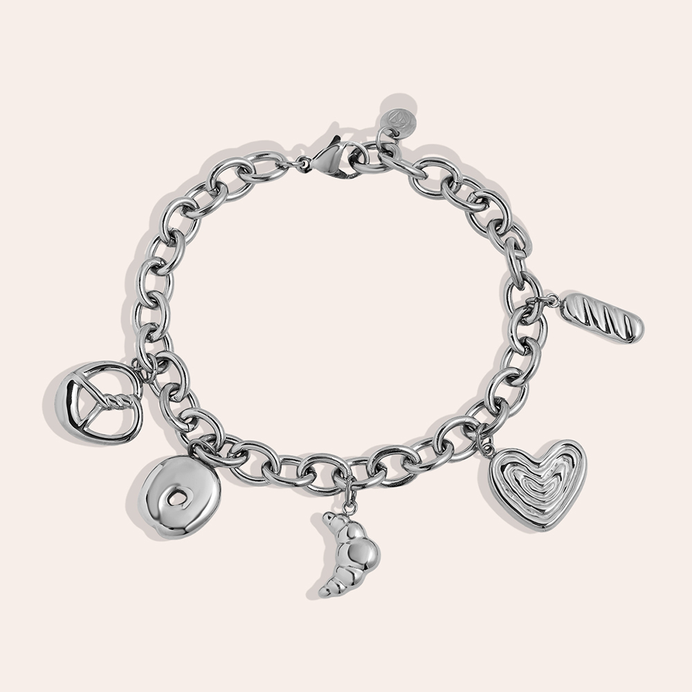 19cm Nice Breakfast Edelstahl Armband    