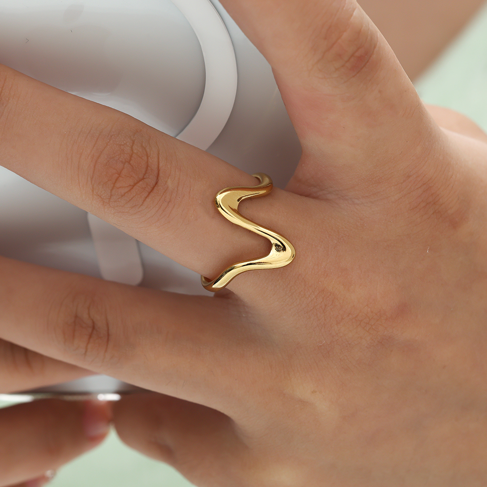 Edelstahl Ring Heart Beat
