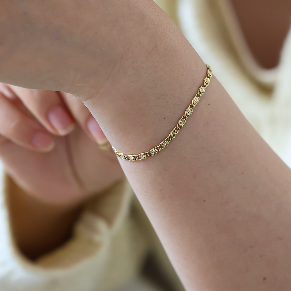 Edelstahl Armkette 17cm Casual Chain