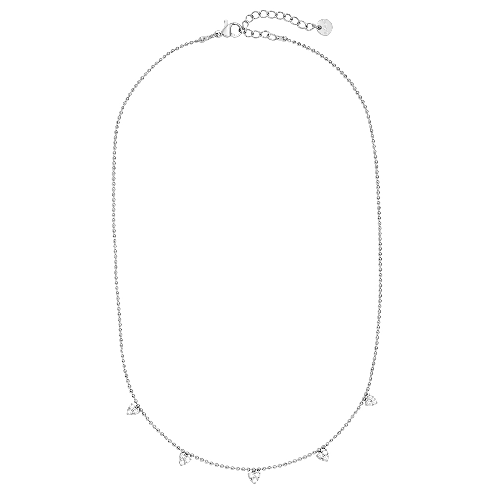 Edelstahl Halskette 39cm Diamond Dots