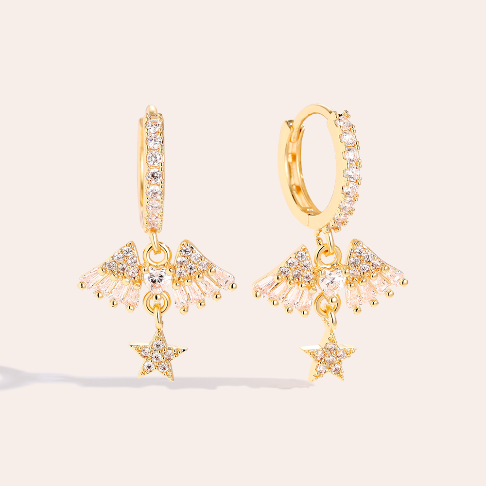 2.9cm Pretty Diamond Vergoldete Ohrringe   